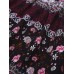 Women Floral Printed V-neck Slit Hem Vintage Maxi Dresses