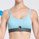 Women Sexy Breathable Cross-Criss Wireless Bra Keyhole Front Sports Yoga Underwear