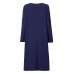 O-NEWE L-5XL Casual Women Pure Color Pocket Loose Dress