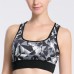 Women Shockproof Wireless Sport Bra Geometric Printed Breathable Yoga Vest Underwear