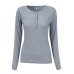 Casual Women Long Sleeve Slim O-Neck Pure Color Buttons T-shirts
