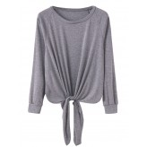 Casual Women Pullover Long Sleeve Pure Color Loose Sweaters