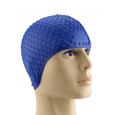 Men Women Comfy Stretchy Bubble Swim Cap Waterproof Silicone Caps